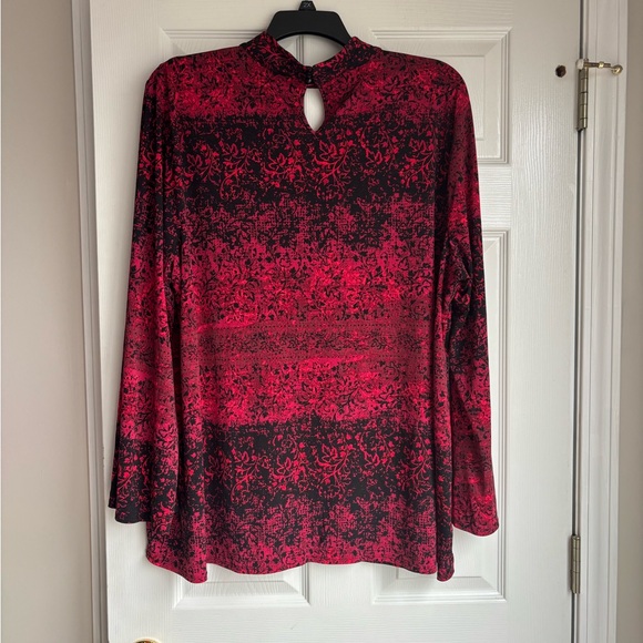 Cato Red and Black Patterned Blouse - Picture 2 of 2